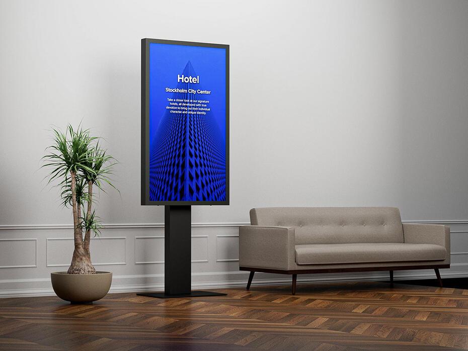 Suporte Display M Pro Series Enclosure 65 Kiosk Alto Brilho Black