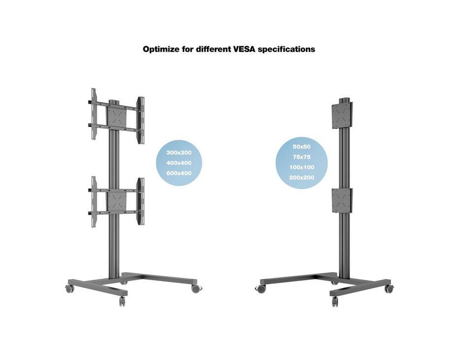 M Display Stand 180 Dual Vertical Black