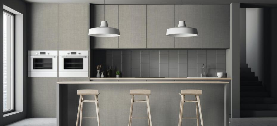 Vinil Design de interiores NE38 Silver and Grey Lined Pattern