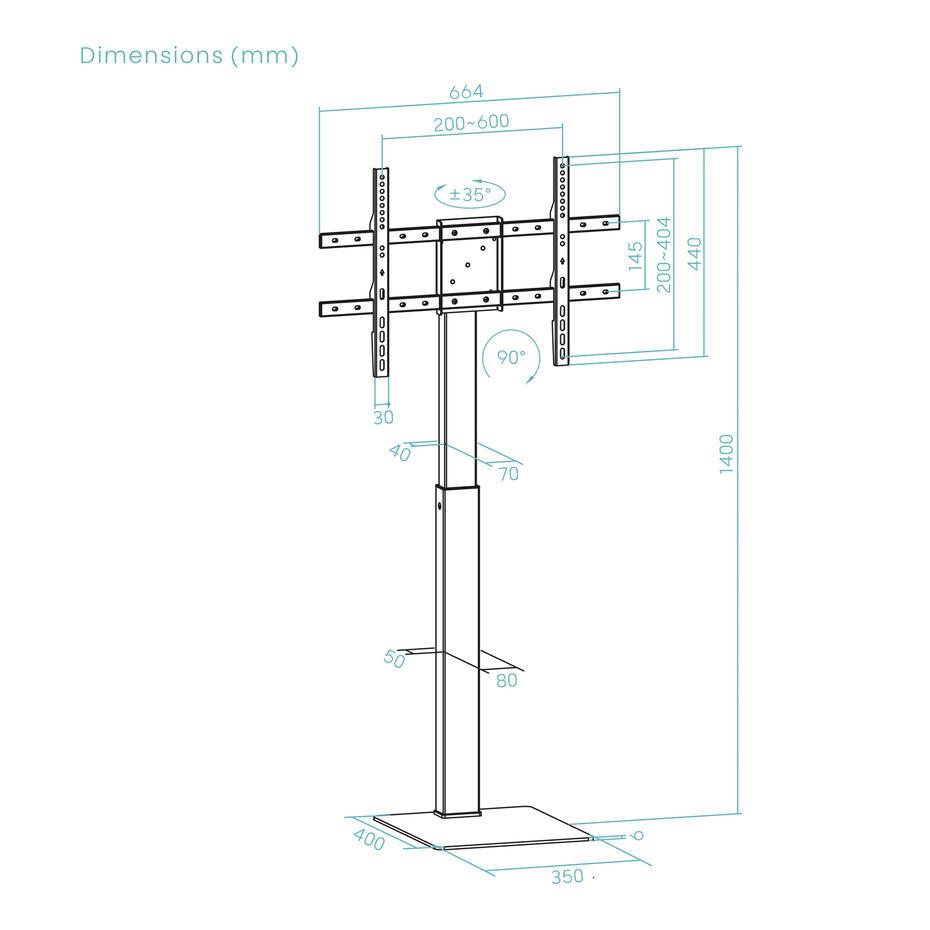 Suporte de Chão Midas para TV 37-70