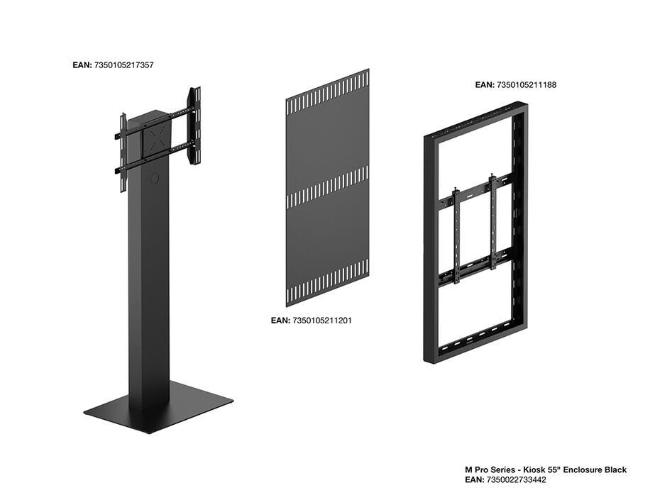 Suporte Display M Pro Series Enclosure 55 Kiosk Black