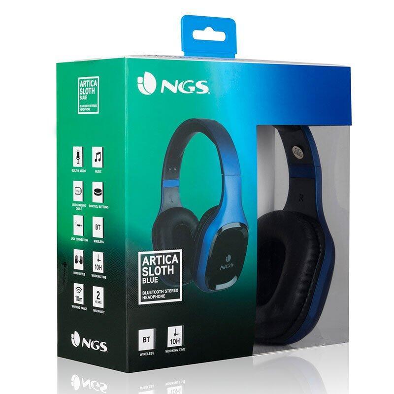 Auscultadores Bluetooth NGS Artica Sloth Blue