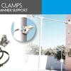 Sistema de Suporte de Banner Montado na Parede Hose Clamps Street Banner Support