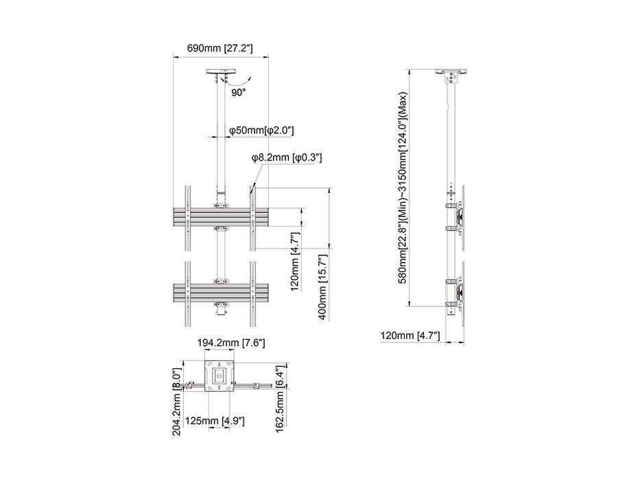 Suporte de teto Pro MBC2U
