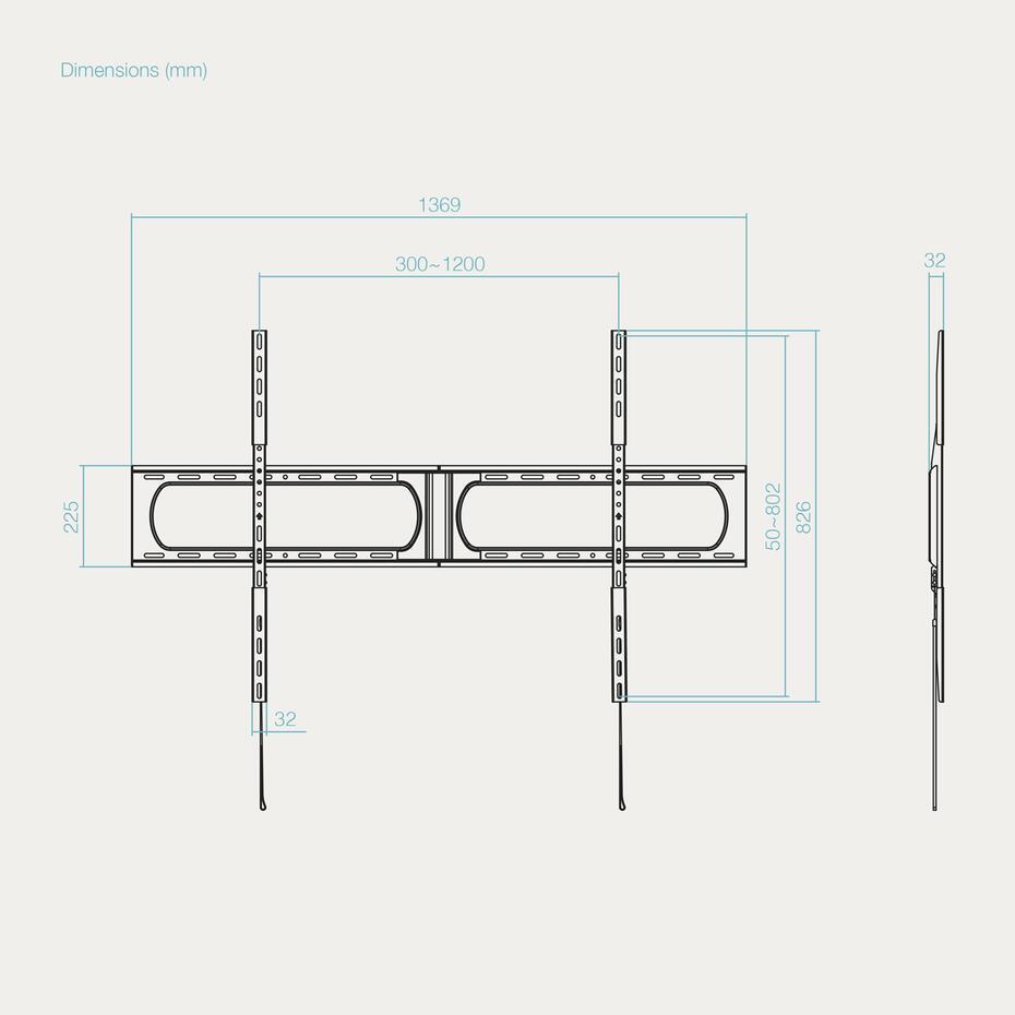 Suporte de Parede para Ecrãs 37-140 LP37140F-B