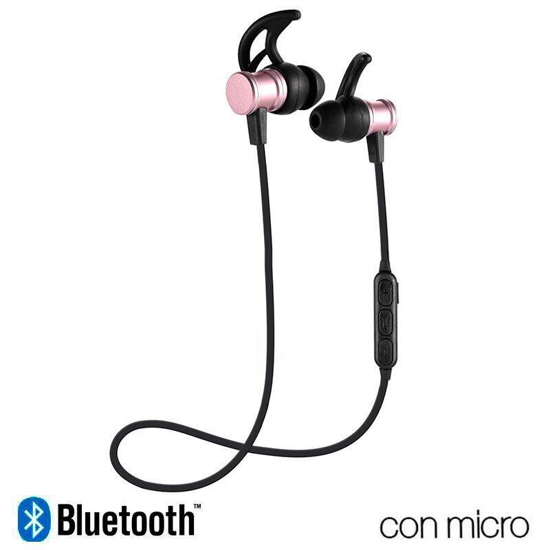 Auriculares Bluetooth Desportivos Cool Magnéticos Pink