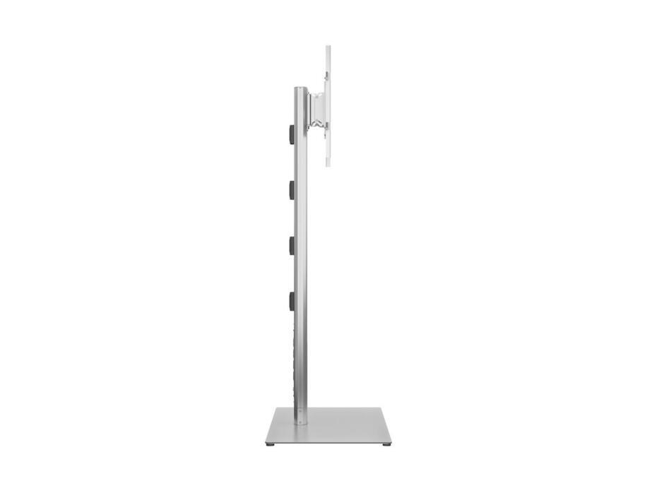 M Public Display Stand 180 HD Single Silver Floorbase