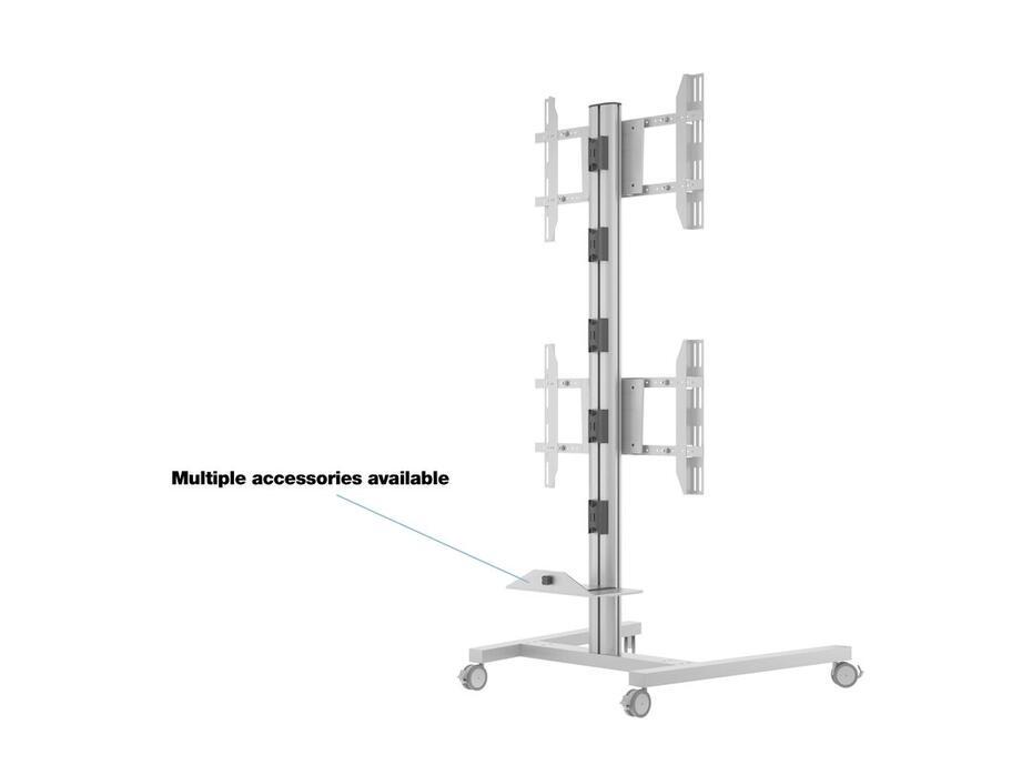 M Display Stand 180 Dual Vertical Silver