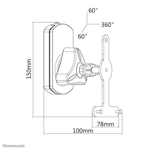 Suporte de parede para colunas NM-WS130BLACK