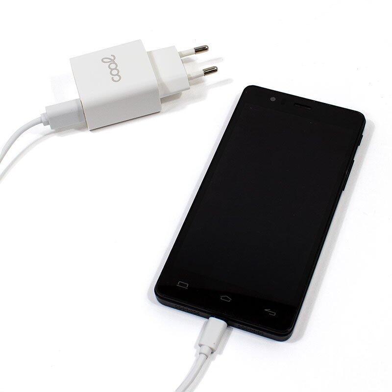 Carregador Micro-USB Universal 3A COOL Kit 2 em 1 Branco